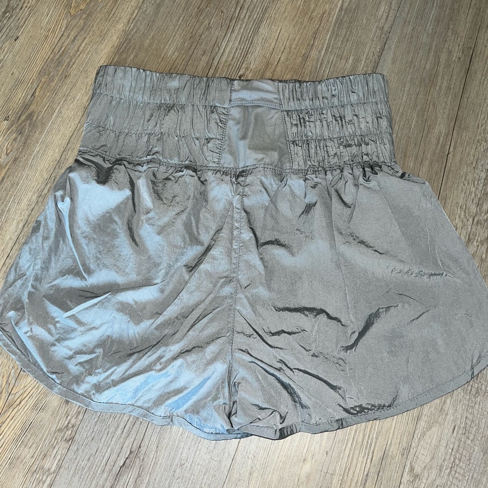 Gray Athletic Shorts with Elastic Waistband